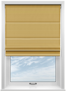 Akoya Faux Silk, Lustre Old Gold - Roman Blind